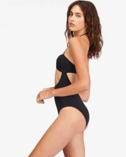 Billabong Sol Searcher Cut-Out One-Piece Swimsuitblack Pebble -BILLABONG Sales abjx100182 billabongw bpb sd1