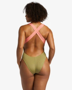 Billabong A/Div UPF 50 One-Piece Swimsuitcedar 19 Billabong A/Div UPF 50 One-Piece Swimsuitcedar -BILLABONG Sales abjx100217 billabongw ced btm2
