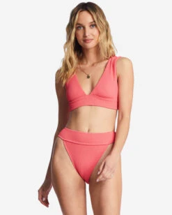 Billabong Summer High Plunge Bikini Topcoral Crush