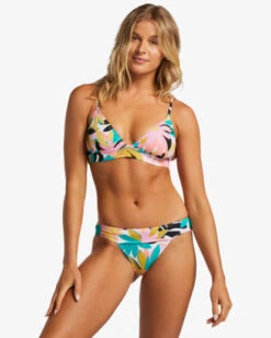 Billabong A/Div Banded Triangle Bikini Topblack Multi 3