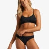 Billabong A/Div Lace-Up Trilet Bikini Topblack 1 Billabong A/Div Lace-Up Trilet Bikini Topblack -BILLABONG Sales abjx300468 billabongw blk frt1