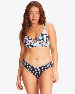 Billabong Feelin Tropical V-Neck Cami Reversible Bikini Topmulti