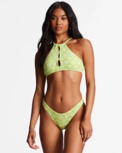 New Products 11 Billabong Thats Cute High Neck Bikini Topsweet Lime