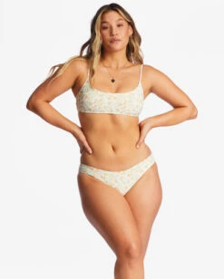 Billabong Aint She Sweet Tanlines Mini Crop Bikini Topsalt Crystal