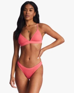 Billabong Summer High Fixed Triangle Bikini Topcoral Crush