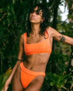 Billabong Lined Up Tank Bikini Toppoppin Peach