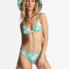 Billabong Field Day Scrunched Fixed Triangle Bikini Topsweet Grass