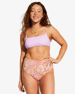 Billabong X Smiley Good Times Zoe Reversible Crop Bikini Topmulti -BILLABONG Sales abjx300755 billabongw mul frt2