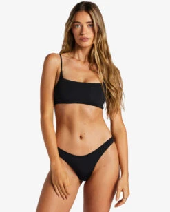 Billabong Sol Searcher Zoe Crop Bikini Topblack Pebble