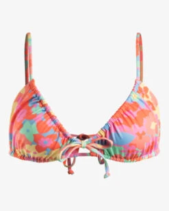 Billabong Coast Is Clear Ruched Triangle Bikini Topmulti -BILLABONG Sales abjx300780 billabongv mul frt1