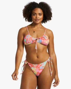 Billabong Coast Is Clear Ruched Triangle Bikini Topmulti -BILLABONG Sales abjx300780 billabongw mul btm1