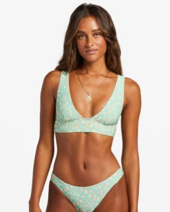 Billabong I Sea You Tanlines Plunge Bikini Topspearmint -BILLABONG Sales abjx300824 billabongw spe dtl2
