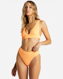Billabong Summer High Remi Plunge Bikini Toptangy Tangerine