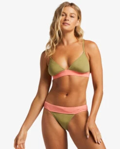 Billabong A/Div Banded Triangle UPF 50 Bikini Topcedar