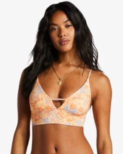 Billabong Fine By Me Reversible V-Neck Bikini Toplight Melon -BILLABONG Sales abjx300872 billabongw nff0 dtl1