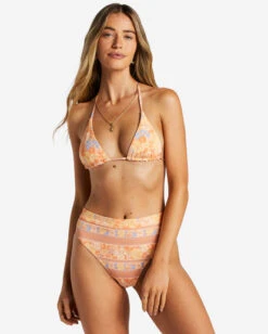 Billabong Fine By Me Reversible Triangle Bikini Toplight Melon