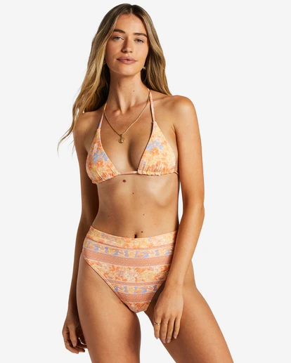 Billabong Fine By Me Reversible Triangle Bikini Toplight Melon 3 Billabong Fine By Me Reversible Triangle Bikini Toplight Melon