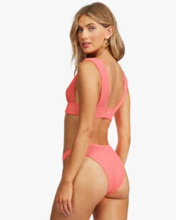 Billabong Summer High Tropic Bikini Bottomscoral Crush