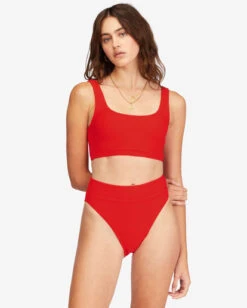 Billabong Tanlines Rise High-Waisted Bikini Bottomshot Pepper