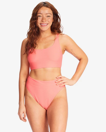 Billabong Tanlines Rise High-Waisted Bikini Bottomssorbet 7 Billabong Tanlines Rise High-Waisted Bikini Bottomssorbet - Image 5