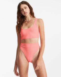 Billabong Tanlines Rise High-Waisted Bikini Bottomssorbet