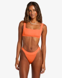 Billabong Lined Up Banded Hike Bikini Bottomspoppin Peach -BILLABONG Sales abjx400735 billabongw mjl0 bck1