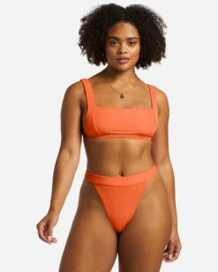 Billabong Lined Up Banded Hike Bikini Bottomspoppin Peach -BILLABONG Sales abjx400735 billabongw mjl0 btm2