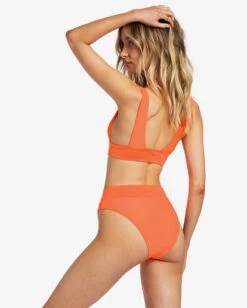 Billabong Lined Up Rise Bikini Bottomspoppin Peach