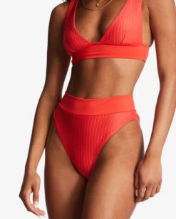 Billabong Lined Up Rise Bikini Bottomsbright Poppy -BILLABONG Sales abjx400823 billabongw rne0 dtl1