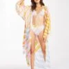 Billabong Head Over Heels Kimono Beach Cover-Upwhite/multi -BILLABONG Sales abjx600149 billabongw wmu frt1