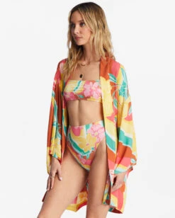 Billabong Loveland 2 Kimono Beach Cover Upbrick -BILLABONG Sales abjx600163 billabongw brk sd1