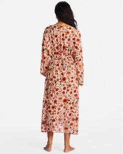 Billabong Cosmic Dreamer Kimono Beach Cover-Upantique White -BILLABONG Sales abjx600194 billabongw anw bck1