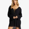 Billabong Blue Skies Beach Cover-Up Dressblack Pebble -BILLABONG Sales abjx600219 billabongw bpb frt1