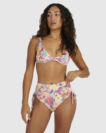 Billabong Summer Bliss Ruched Retro Bikini Bottomsred 6 Billabong Summer Bliss Ruched Retro Bikini Bottomsred - Image 4